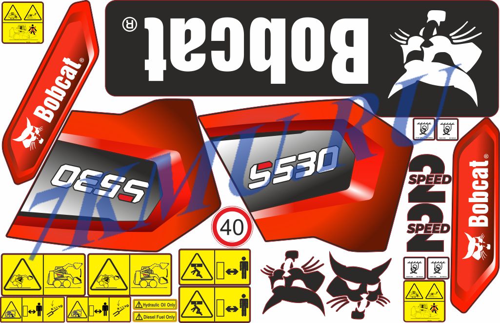 Набор стикеров на погрузчик Bobcat S530