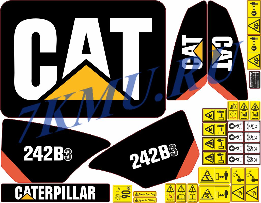 Стикеры Катерпилар 242b3
