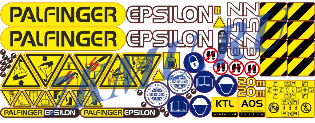 Комплект наклеек для КМУ Palfinger Epsilon E75Z