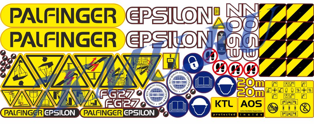 Комплект наклеек для КМУ Palfinger Epsilon E90Z
