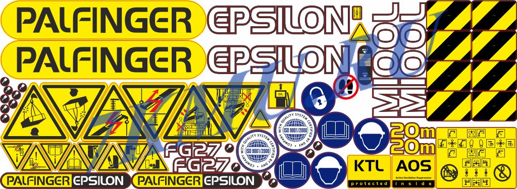 Комплект наклеек для КМУ Palfinger Epsilon M100L