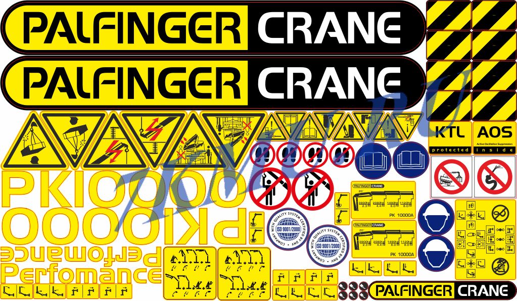 Комплект наклеек для КМУ Palfinger PK10000