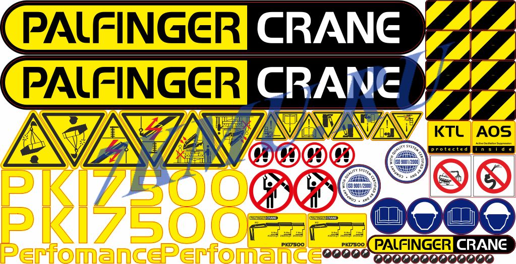 Комплект наклеек для КМУ Palfinger PK17500