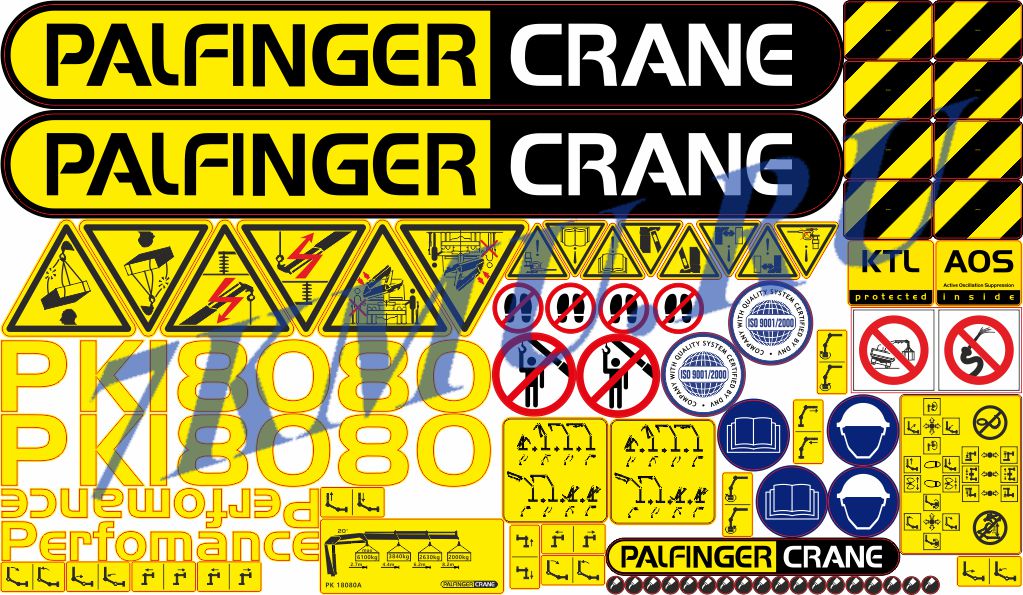 Комплект наклеек для КМУ Palfinger PK18080