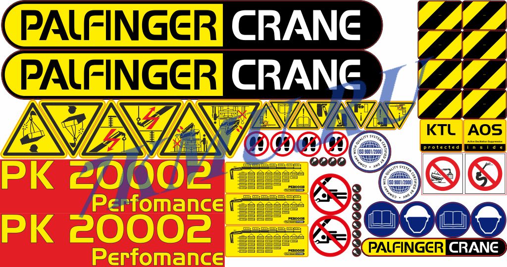 Комплект наклеек для КМУ Palfinger PK20002