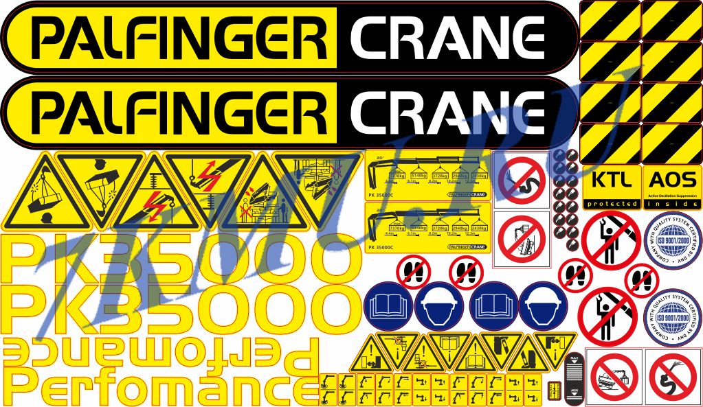 Комплект наклеек для КМУ Palfinger PK35000
