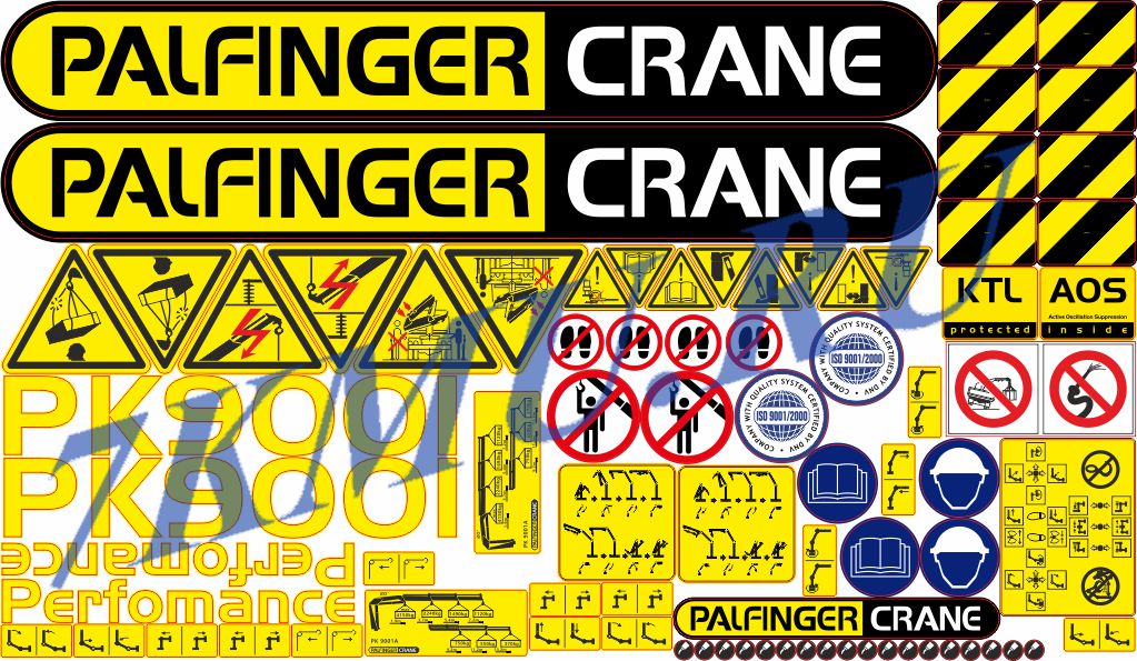 Комплект наклеек для КМУ Palfinger PK9001