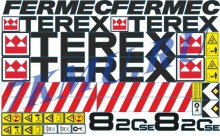 Набор стикеров для экскаватора-погрузчика Terex-Fermec 820se