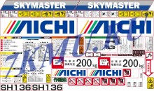 Комплект наклеек для автовышки Аичи SH136