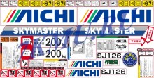 Комплект наклеек для автовышки Аичи SJ126