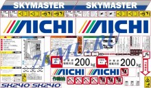 Комплект наклееек для автовышки Aichi SК210