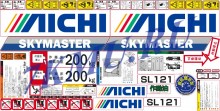 Комплект наклеек для автовышки Аичи SL121