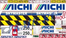 Комплект наклееек для автовышки Aichi SR210