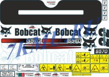 Набор стикеров на погрузчик Bobcat S570