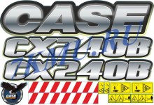 Набор стикеров на экскаватор Кейс СХ240B