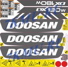 Стикеры для экскаватора Doosan 180w