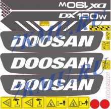 Стикеры для экскаватора Doosan 190w