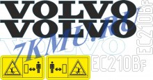 Стикеры для погрузчика -экскаватора Volvo EC210Bf