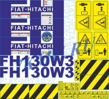Стикеры для Фиат-Хитачи FH130W3
