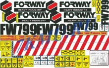 Стикеры  для экскаваторов ForWay 799