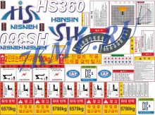 Комплект наклеек для автовышки Хансин HS360