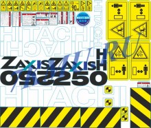Стикеры для экскаватора Hitachi ZX250H