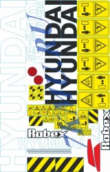 Стикеры  для экскаваторов Hyundai 140W-9Scdr