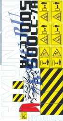Набор стикеров экскаватора Нyundai 550LC-7a