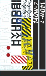 Комплект наклеек Хендай RW140W-7