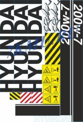 Комплект наклеек Хендай RW200W-7