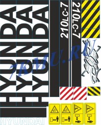 Комплект наклеек Хендай RW210LC-7