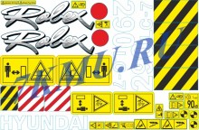 Набор стикеров экскаватор Хендай 290LC-7