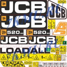 Наклейки на фронтальный погрузчик JCB 520.50