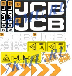 Стикеры  для экскаваторов JCB JS160W