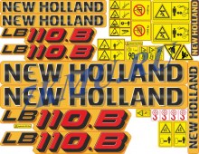 Стикеры для экскаватора-погрузчика New Holland LB110b