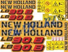 Стикеры для экскаватора-погрузчика Нью Холланд LB90b