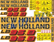 Стикеры для экскаватора-погрузчика New Holland LB95b