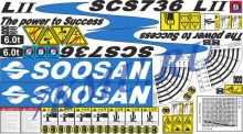 Комплект наклеек для КМУ Soosan SCS736LII