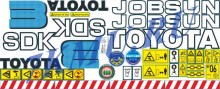 Стикеры для мини-погрузчика Тойота jobsun SDK3