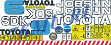 Стикеры для мини-погрузчика Тойота jobsun SDK6