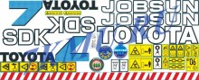 Стикеры для мини-погрузчика Тойота jobsun SDK7