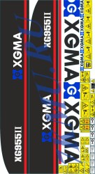 Набор стикеров на погрузчик  XGMA XG955II