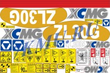 Набор стикеров на погрузчик XCMG ZL30G