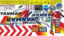 Набор стикеров для экскаватора Янмар B12
