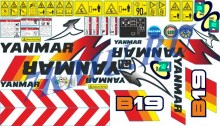 Набор стикеров для экскаватора Янмар B19