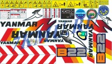 Набор стикеров для экскаватора Янмар B22