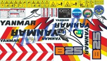 Стикеры для экскаватора Yanmar B25
