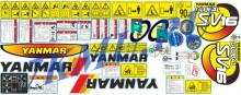 Набор стикеров для экскаватора Янмар SV16