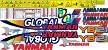 Набор стикеров для экскаватора Янмар YB121