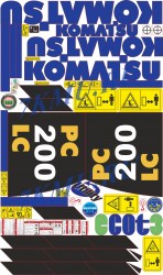 Стикеры Komatsu PC200LC (8 поколение)